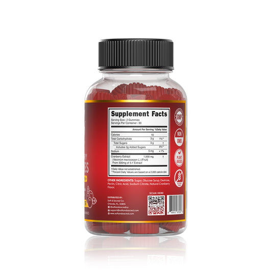 Cranberry Probiotics Gummies- Supports Urinary Tract Health
