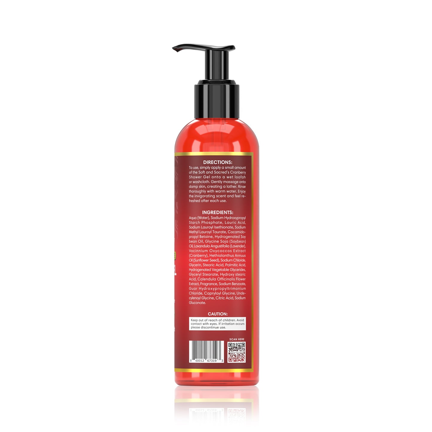 Cranberry Shower Gel- For Gentle Cleansing