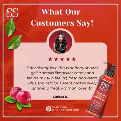 Cranberry Shower Gel- For Gentle Cleansing