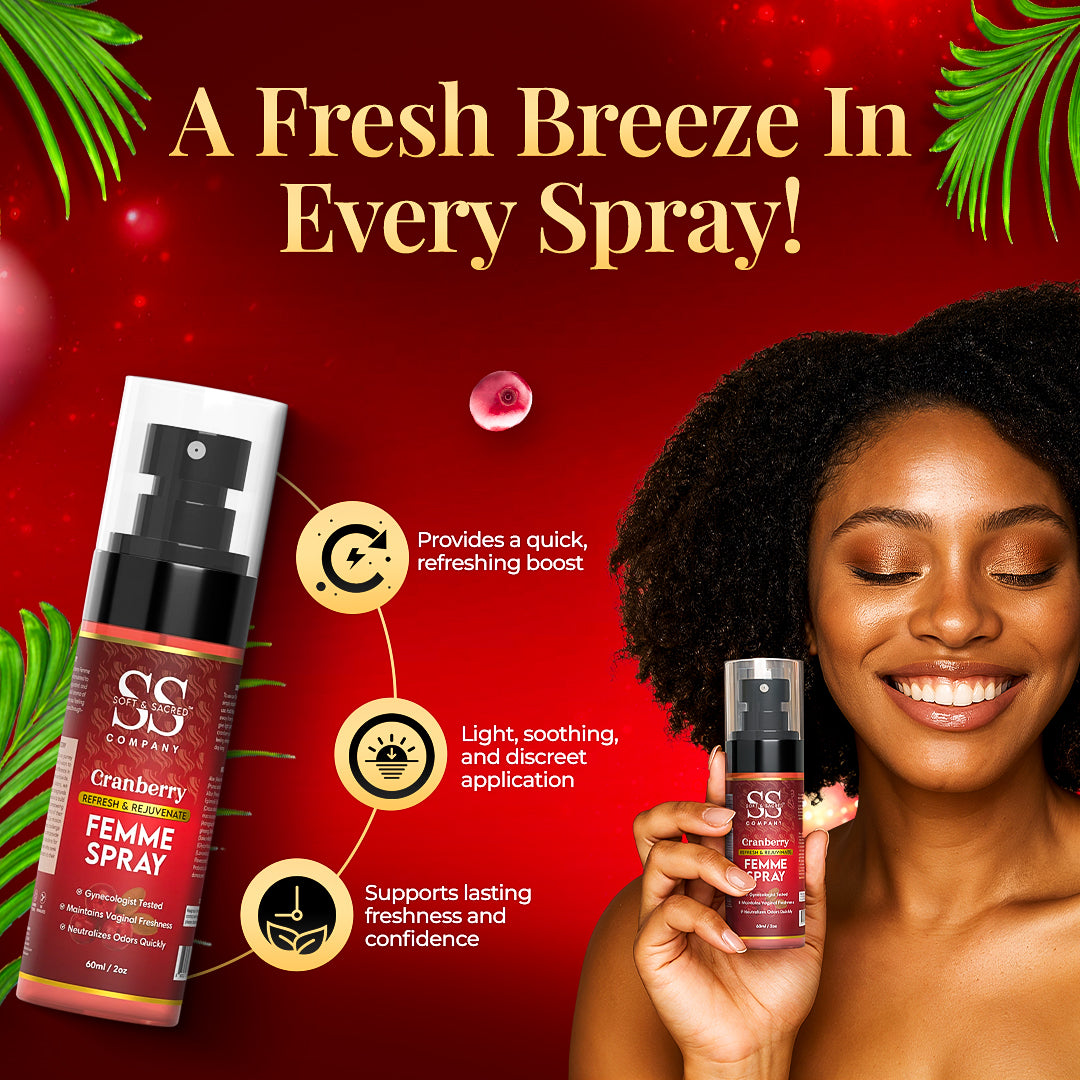 Cranberry Femme Spray- For Daily Freshness & Odor Protection