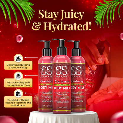 Cranberry Body Milk- For Soft Skin & Daily Hydration